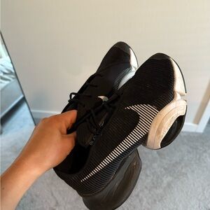 Nike Black and White Athletic Shoes with Flexible Sole